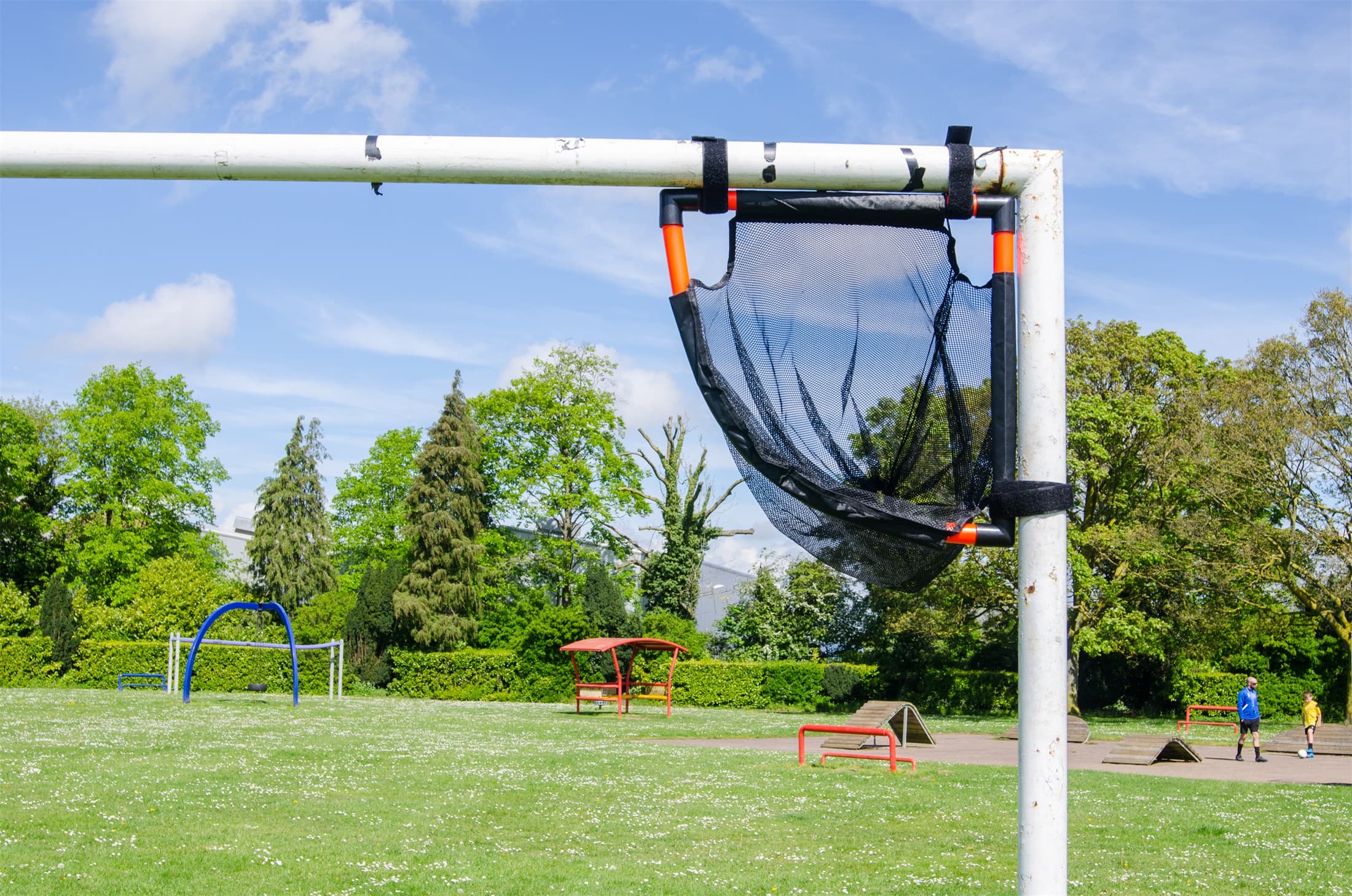 Detailed close-up of the TopCorner mesh pocket and frame